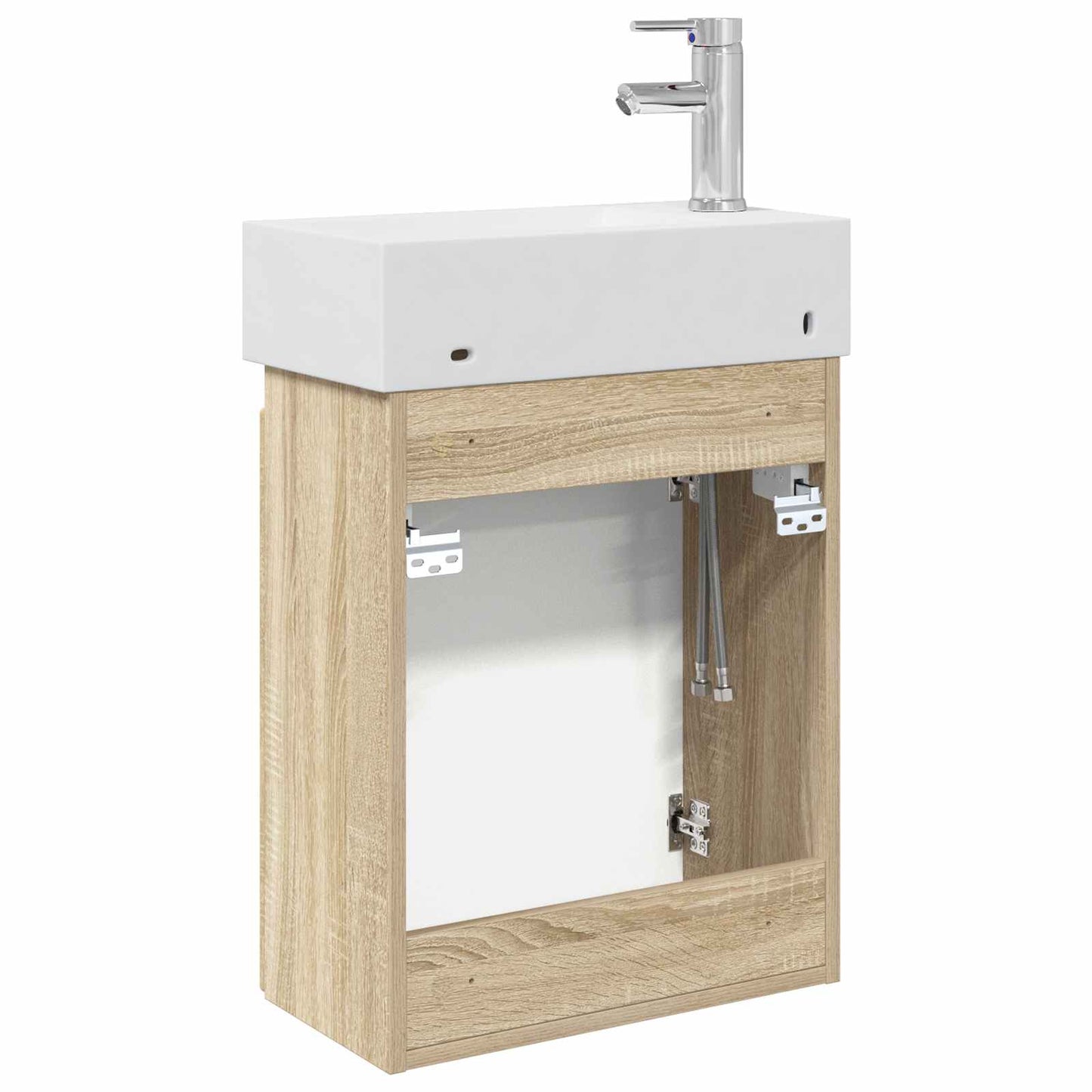 vidaXL Μονάδα μπάνιου με βρύση Sonoma Δρυς 45,5 x 22,5 x 84 εκ