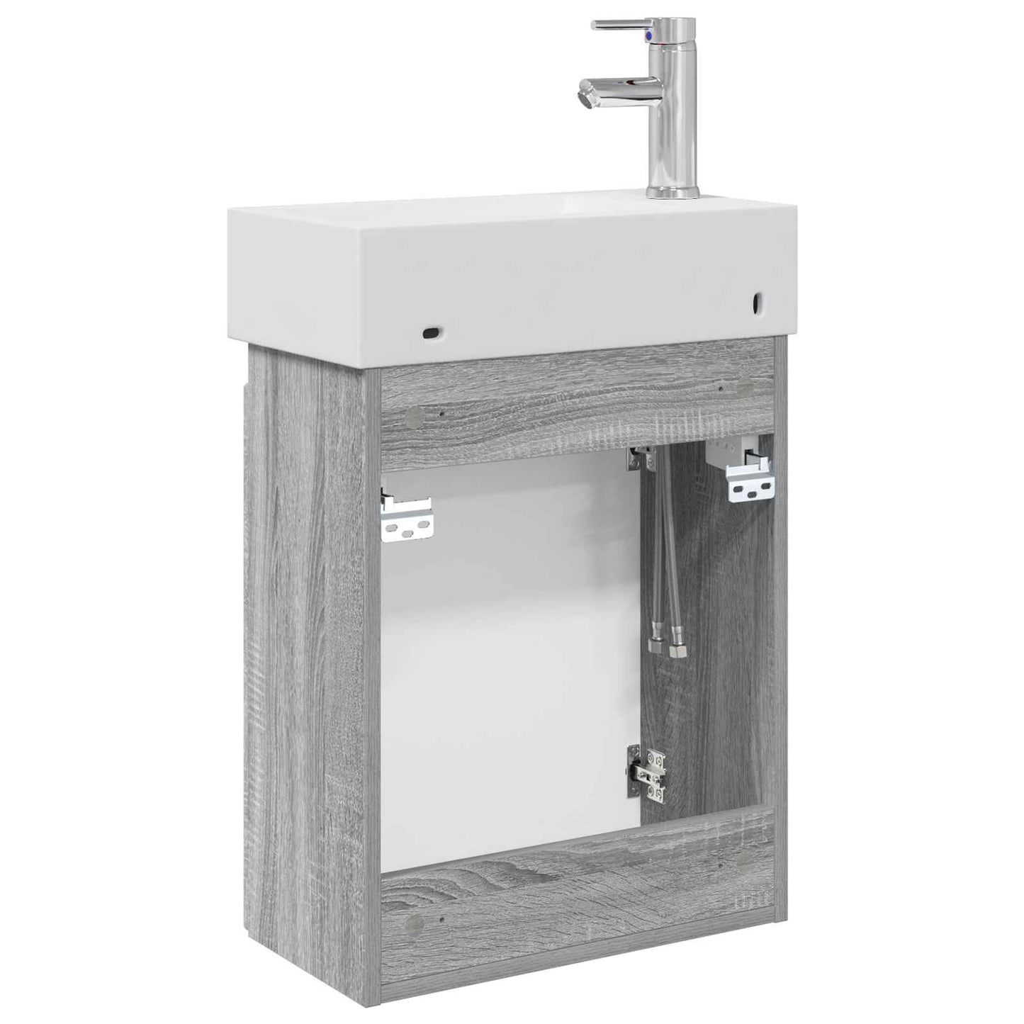 vidaXL Μονάδα μπάνιου με βρύση Γκρι Sonoma 45,5 x 22,5 x 84 εκ