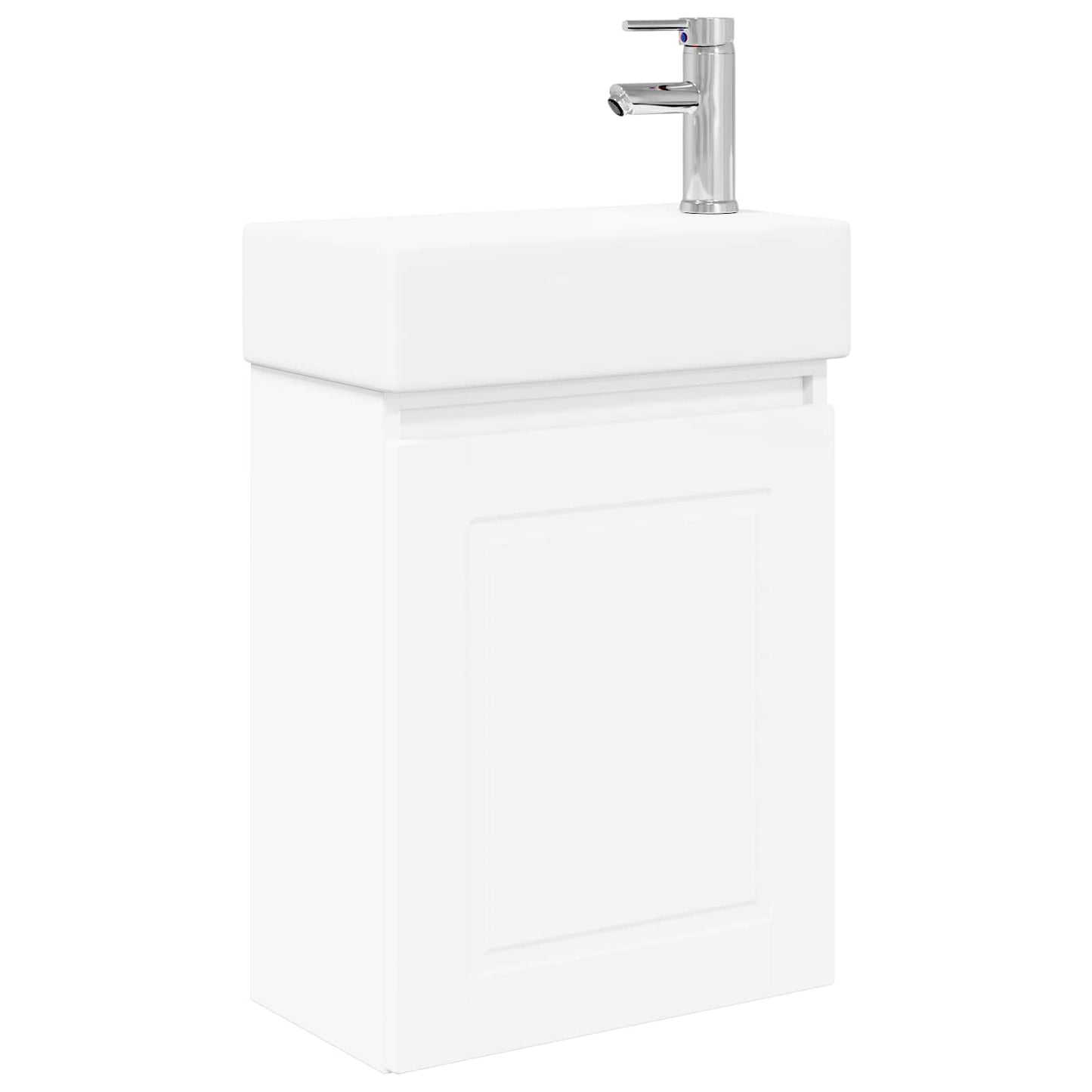 vidaXL Μονάδα μπάνιου με βρύση Λευκό 45,5 x 22,5 x 84 εκ
