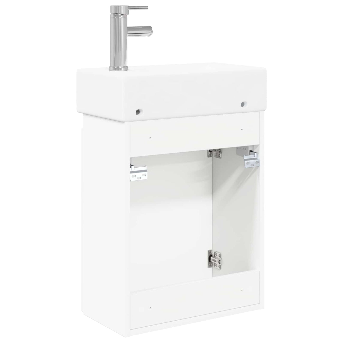 vidaXL Μονάδα μπάνιου με βρύση Λευκό 45,5 x 22,5 x 84 εκ