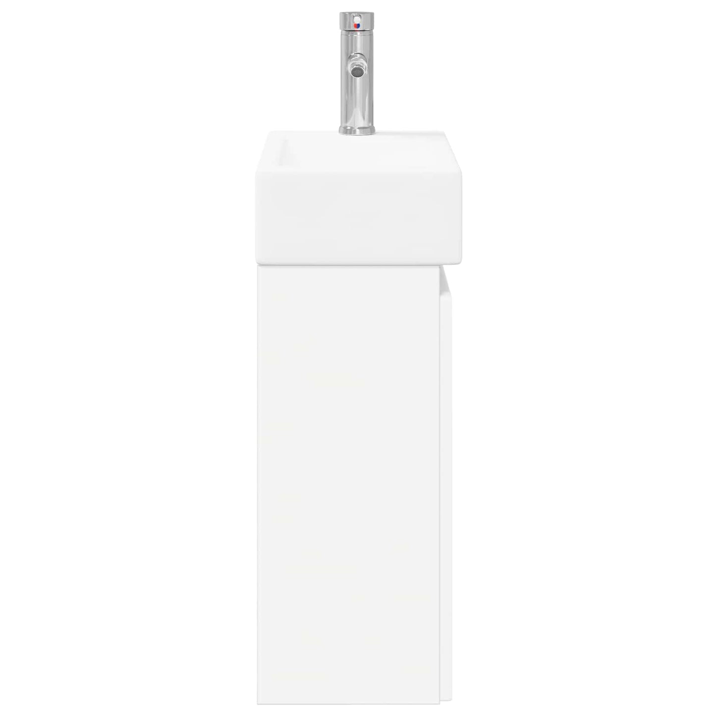 vidaXL Μονάδα μπάνιου με βρύση Λευκό 45,5 x 22,5 x 84 εκ
