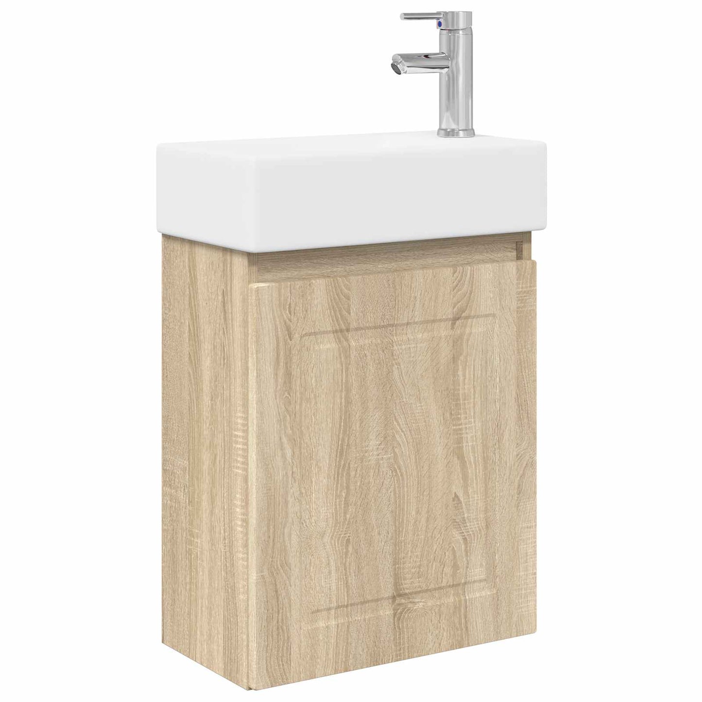 vidaXL Μονάδα μπάνιου με βρύση Sonoma Δρυς 45,5 x 22,5 x 84 εκ