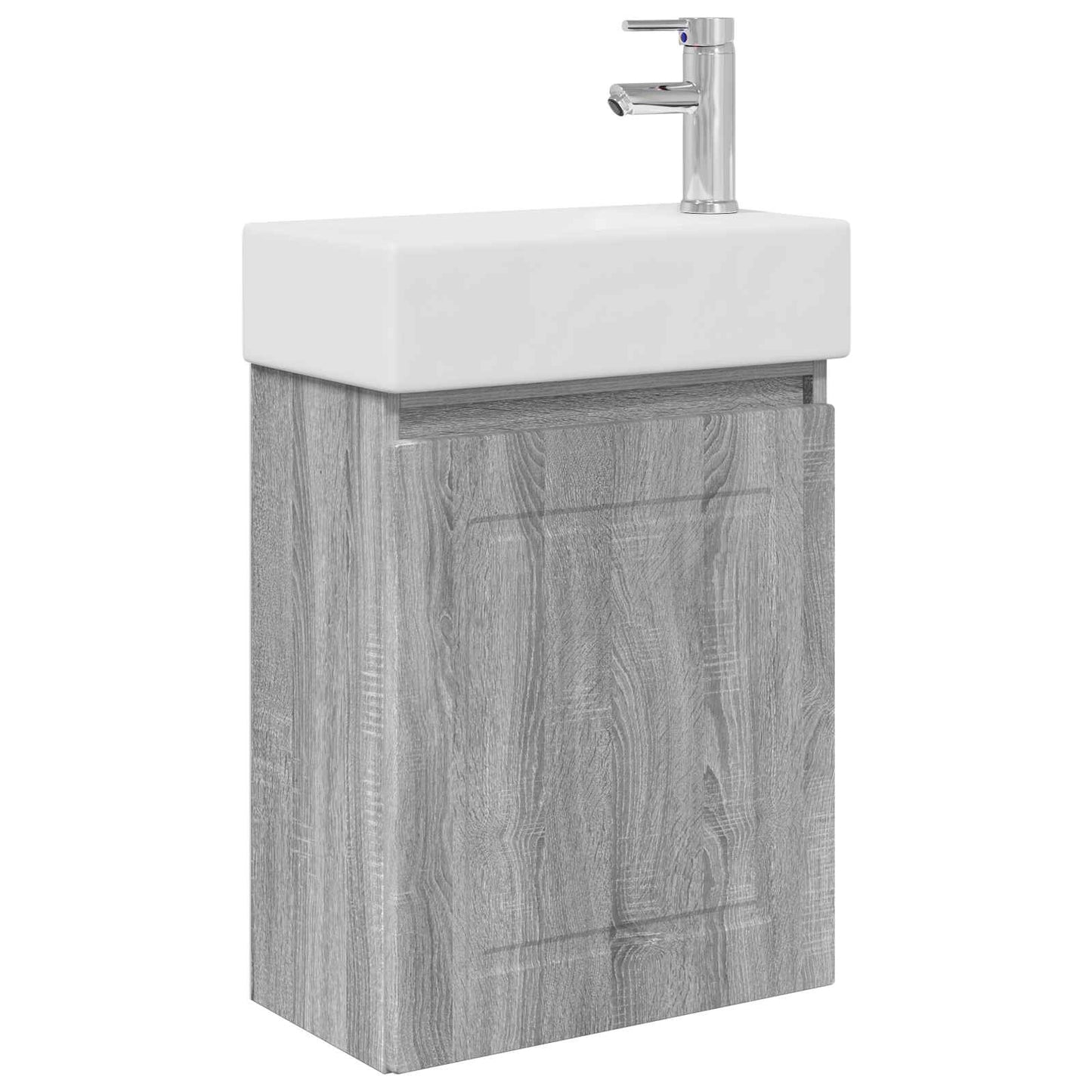vidaXL Μονάδα μπάνιου με βρύση Γκρι Sonoma 45,5 x 22,5 x 84 εκ