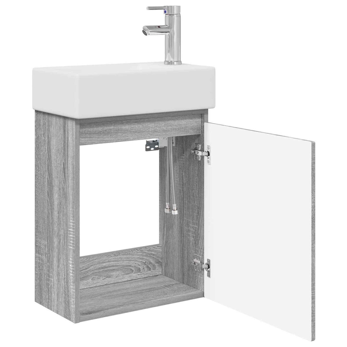 vidaXL Μονάδα μπάνιου με βρύση Γκρι Sonoma 45,5 x 22,5 x 84 εκ