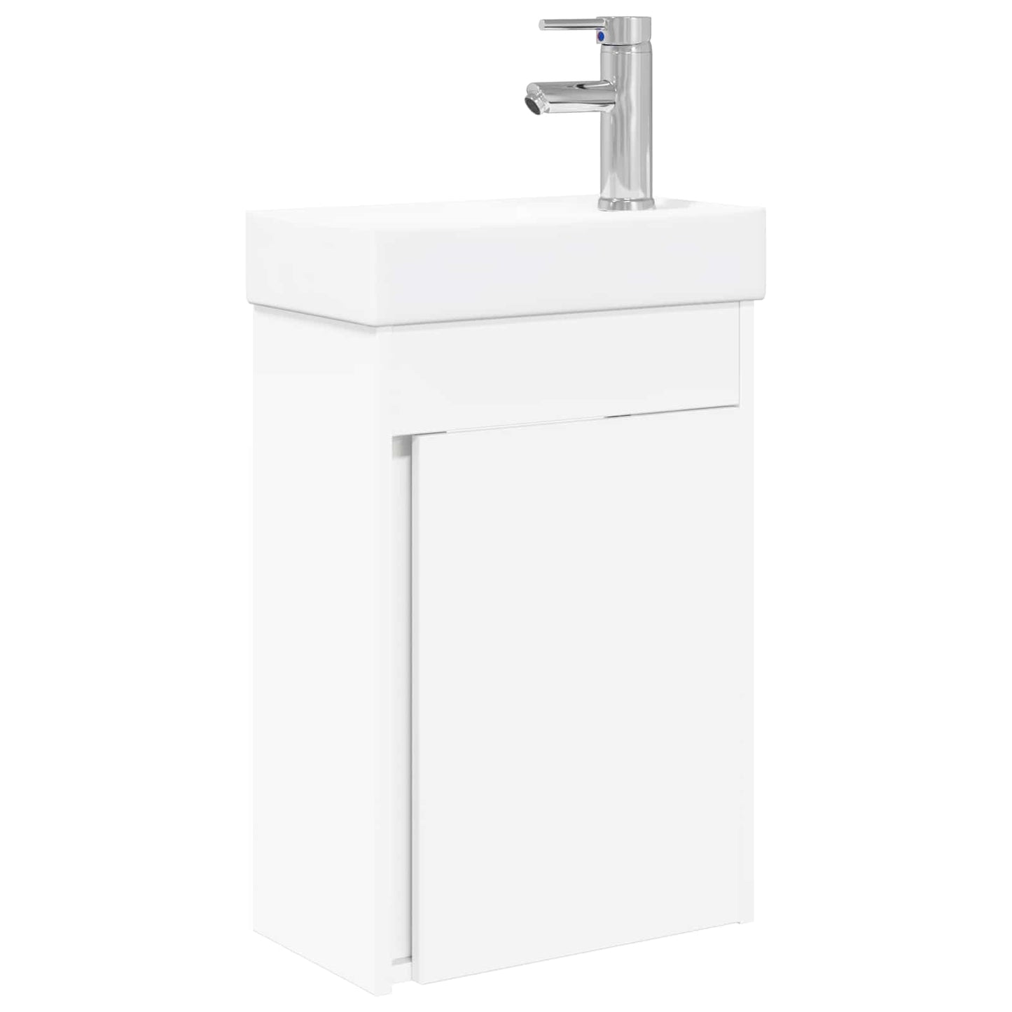 vidaXL Μονάδα μπάνιου με βρύση Λευκό 40,5 x 22,5 x 62 εκ.