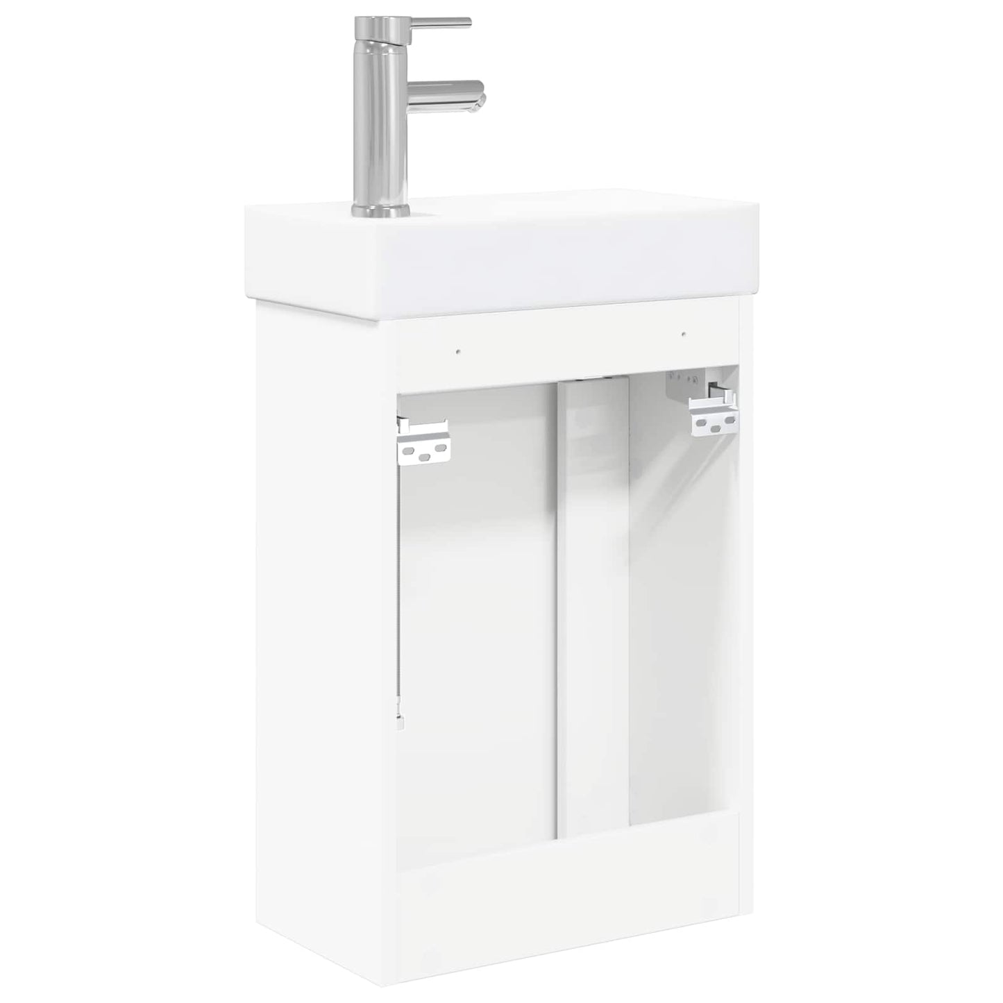 vidaXL Μονάδα μπάνιου με βρύση Λευκό 40,5 x 22,5 x 62 εκ.