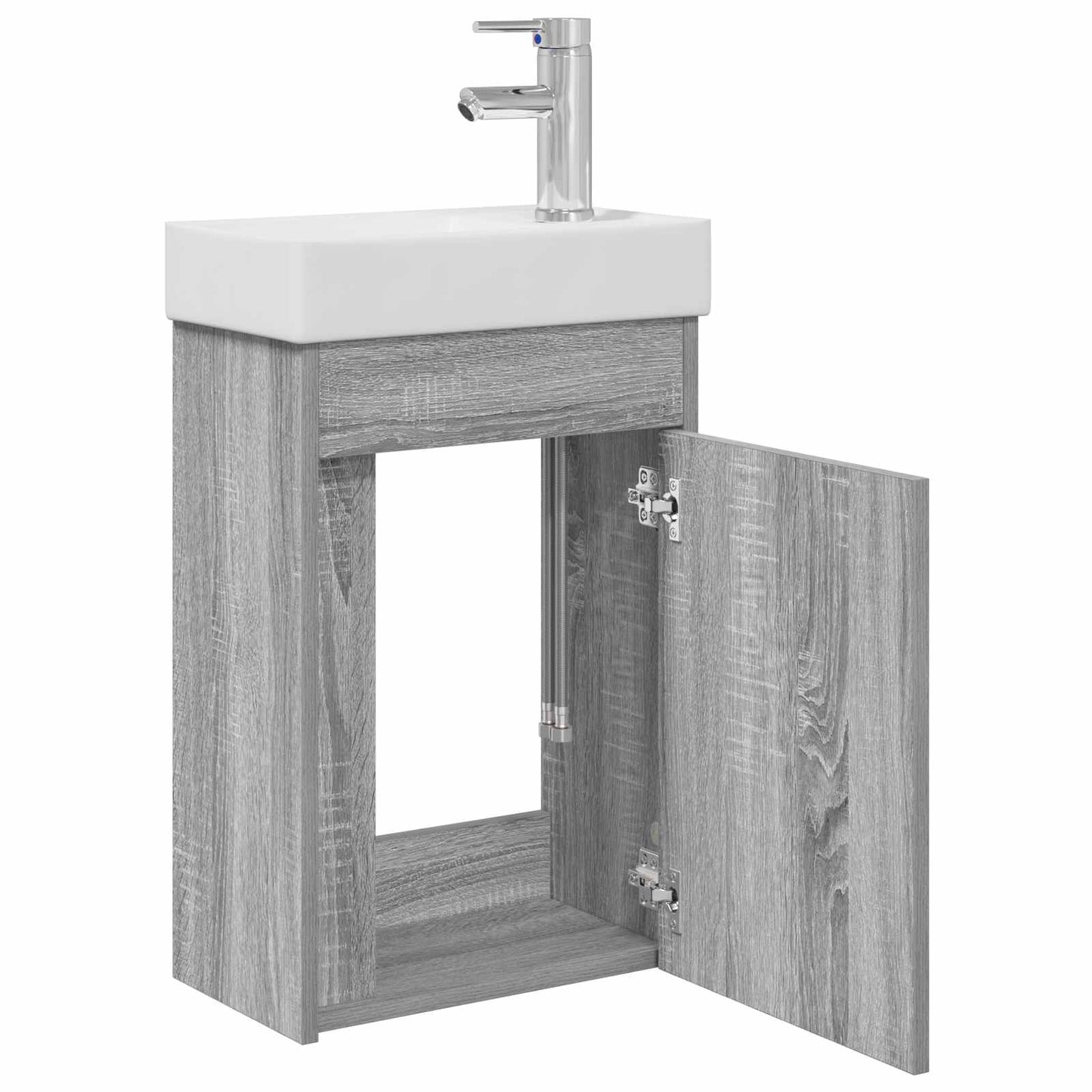 vidaXL Μονάδα μπάνιου με βρύση Γκρι Sonoma 40,5 x 22,5 x 62 εκ.