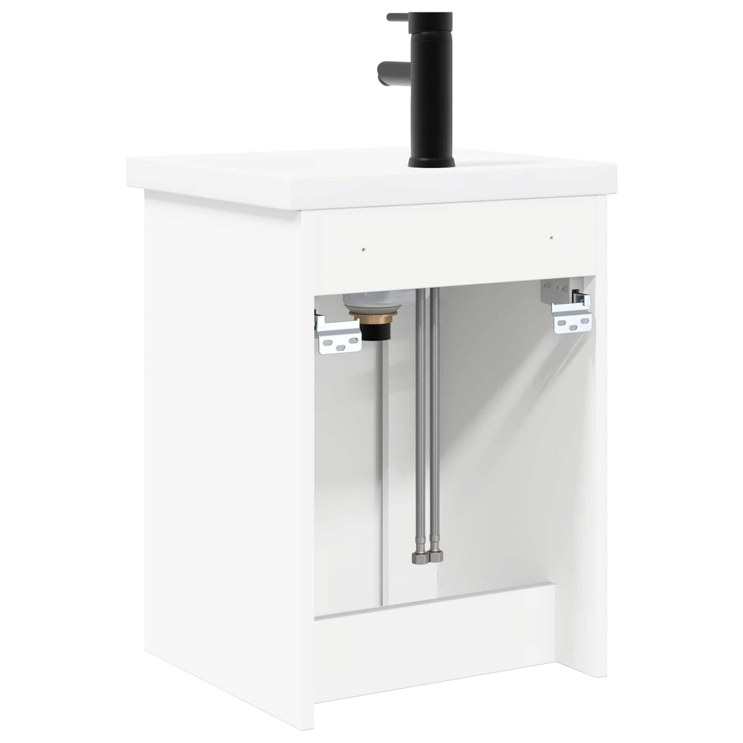 vidaXL Μονάδα μπάνιου με βρύση Λευκός 42 x 40 x 74,5 εκ
