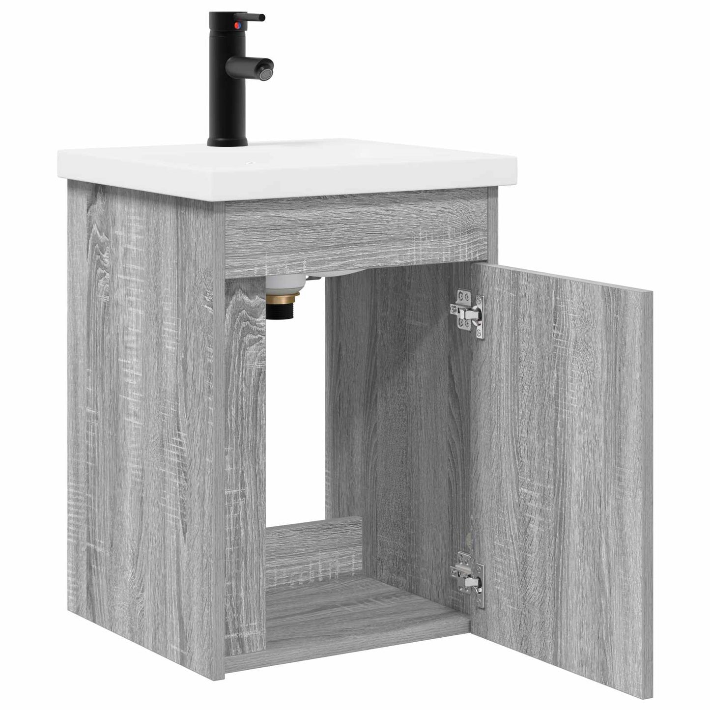 vidaXL Μονάδα μπάνιου με βρύση Γκρι Sonoma 42 x 40 x 74,5 εκ