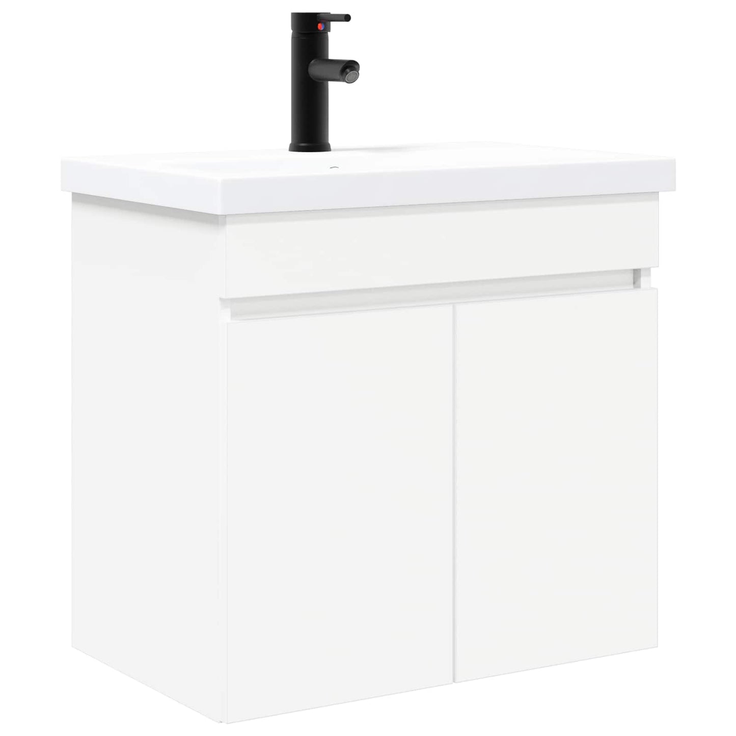 vidaXL Μονάδα μπάνιου με βρύση Λευκό 61 x 40 x 74,5 εκ.