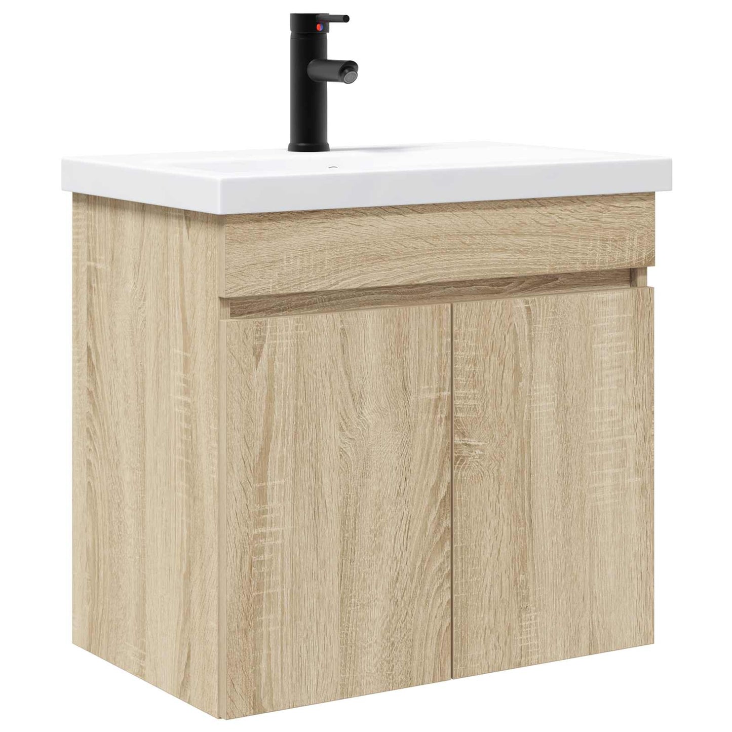 vidaXL Μονάδα μπάνιου με βρύση Sonoma Δρυς 61 x 40 x 74,5 εκ.