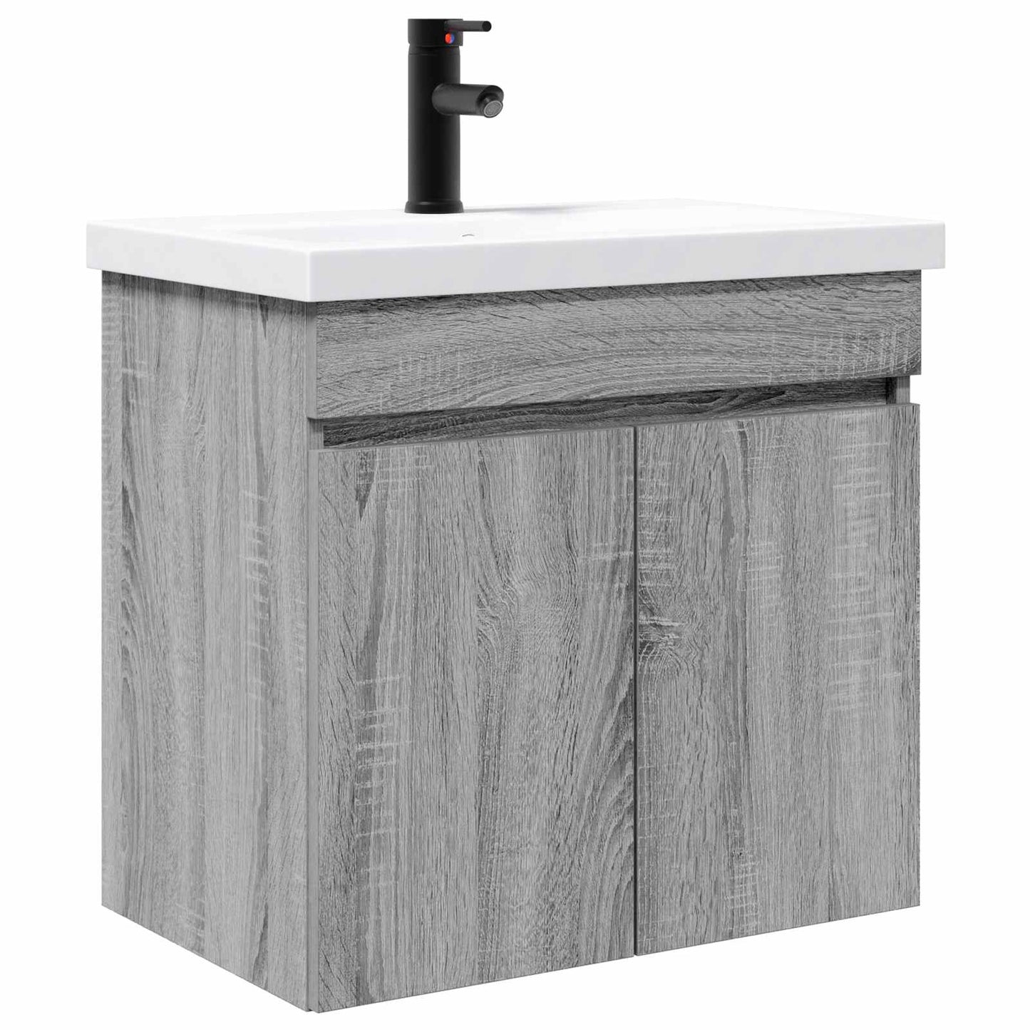 vidaXL Μονάδα μπάνιου με βρύση Γκρι Sonoma 61 x 40 x 74,5 εκ.