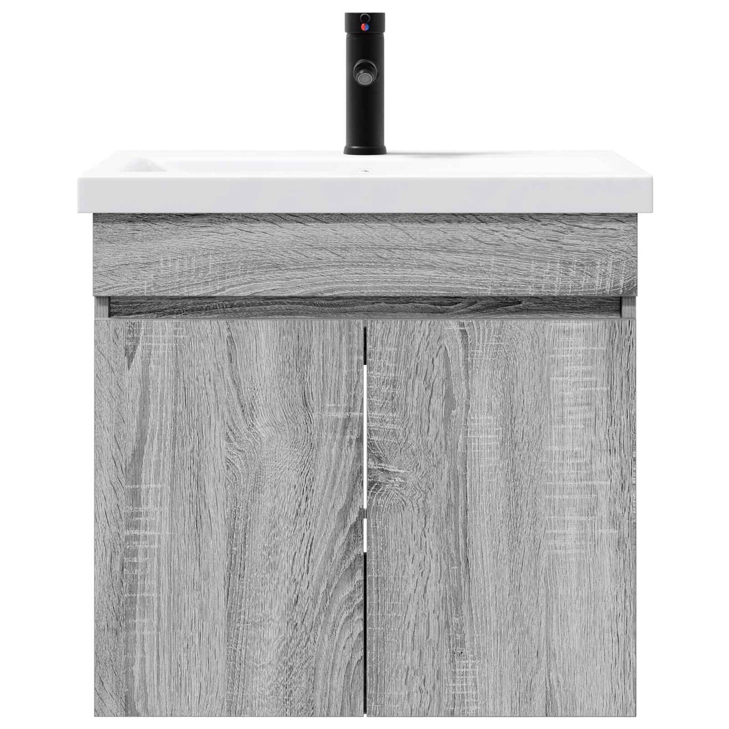 vidaXL Μονάδα μπάνιου με βρύση Γκρι Sonoma 61 x 40 x 74,5 εκ.