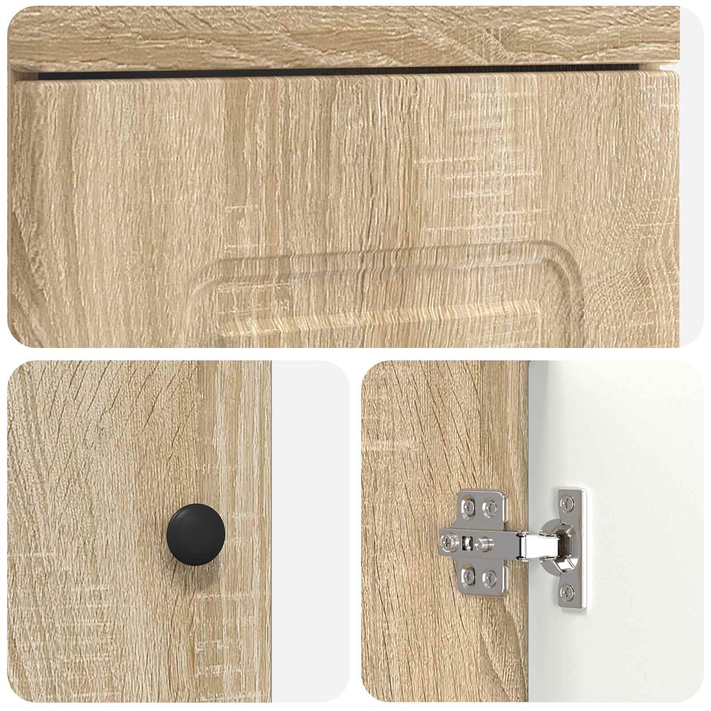 vidaXL Καθρέφτης μπάνιου με νιπτήρα Sonoma Δρυς 42 x 40 x 84,5 εκ