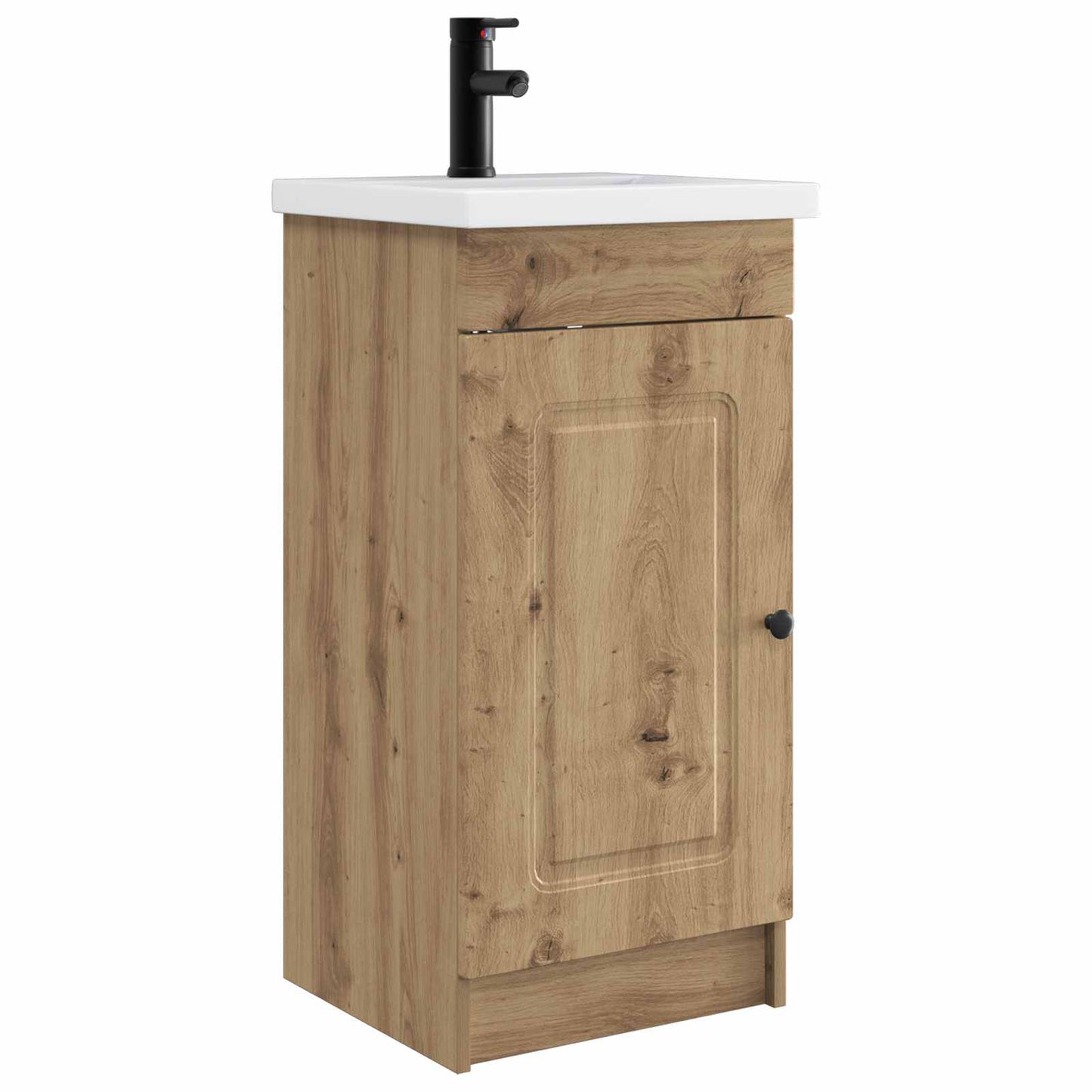 vidaXL Καθρέφτης μπάνιου με νιπτήρα Artisan Δρυς 42 x 40 x 84,5 εκ