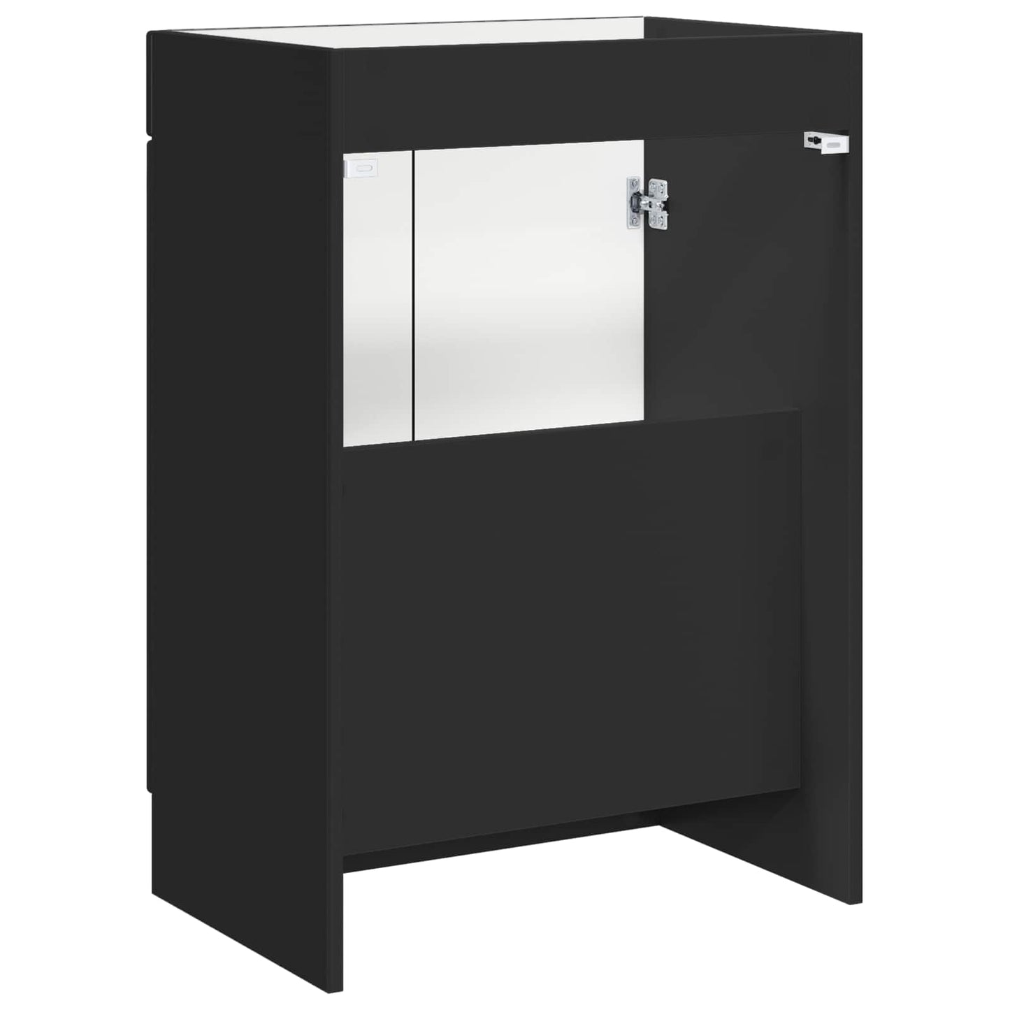vidaXL Ντουλάπι κάτω από τον νιπτήρα Μαύρο 56 x 37,5 x 81 εκ