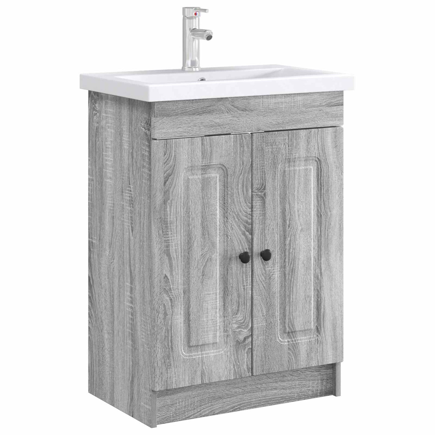 vidaXL Ντουλάπι κάτω από τον νιπτήρα Γκρι Sonoma 56 x 37,5 x 81 εκ
