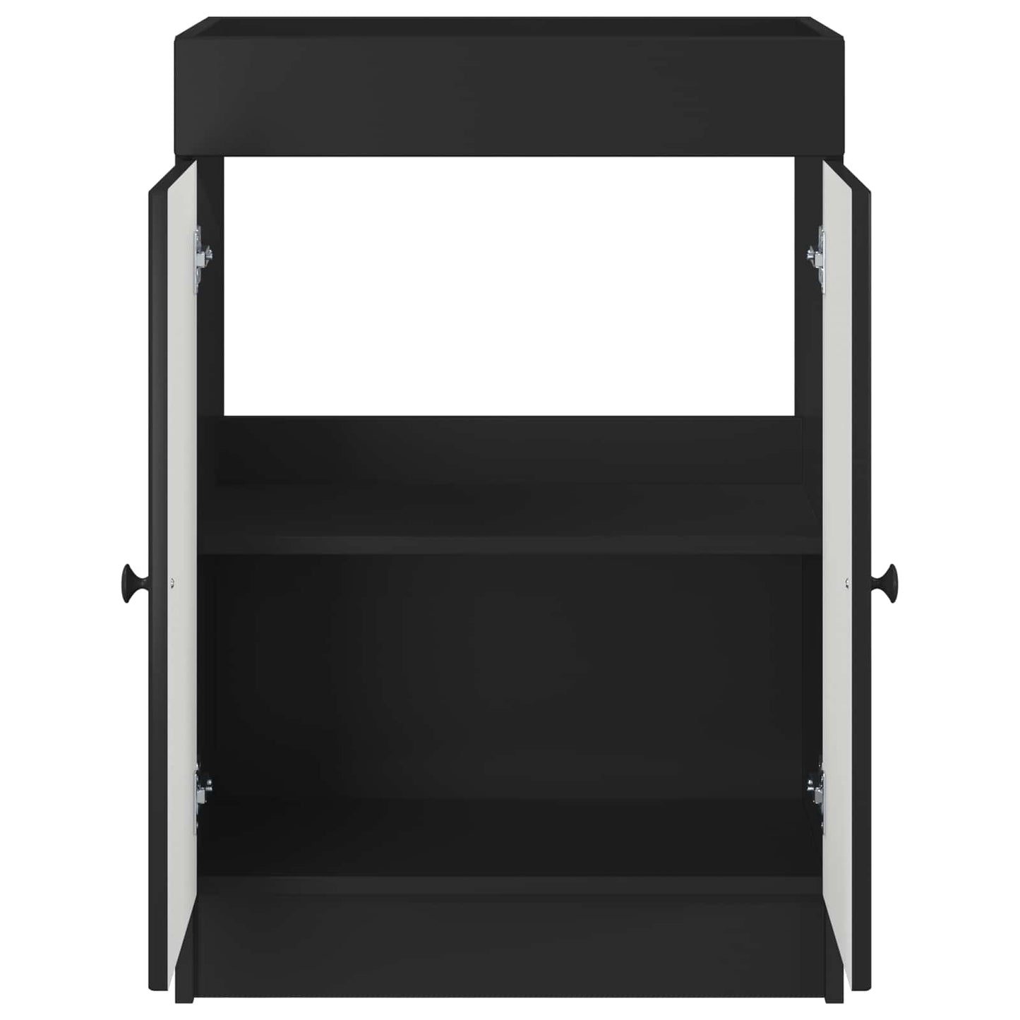 vidaXL Ντουλάπι κάτω από τον νιπτήρα Μαύρο 78,5 x 37,5 x 81 εκ