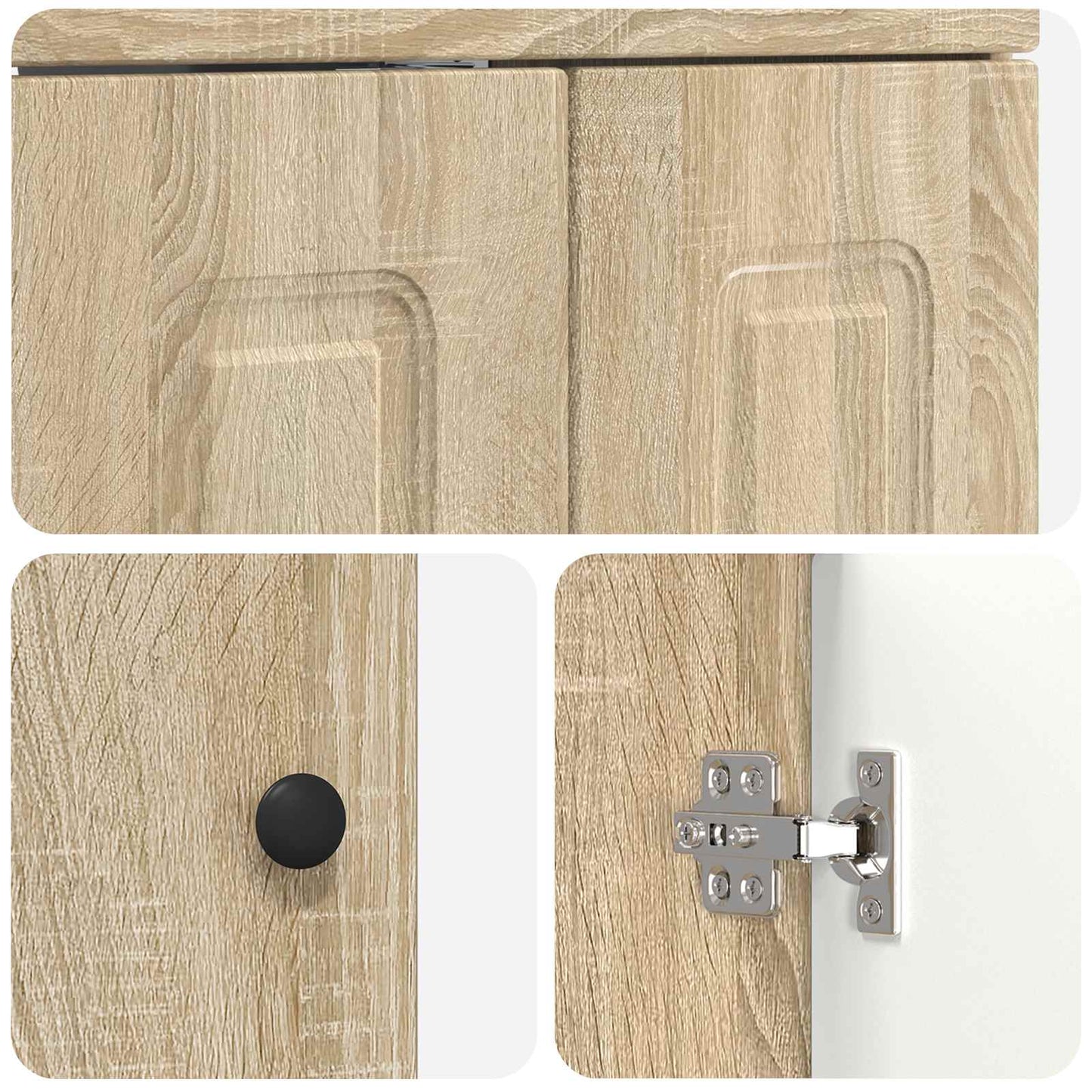 vidaXL Ντουλάπι κάτω από τον νιπτήρα Sonoma Δρυς 78,5 x 37,5 x 81 εκ