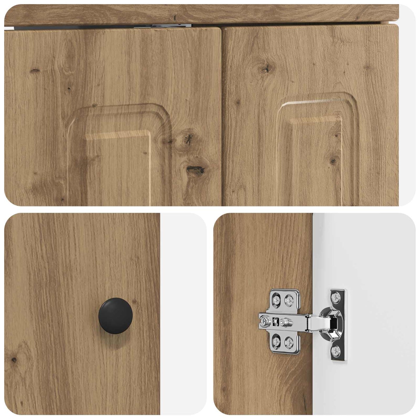 vidaXL Ντουλάπι κάτω από τον νιπτήρα Artisan Δρυς 78,5 x 37,5 x 81 εκ