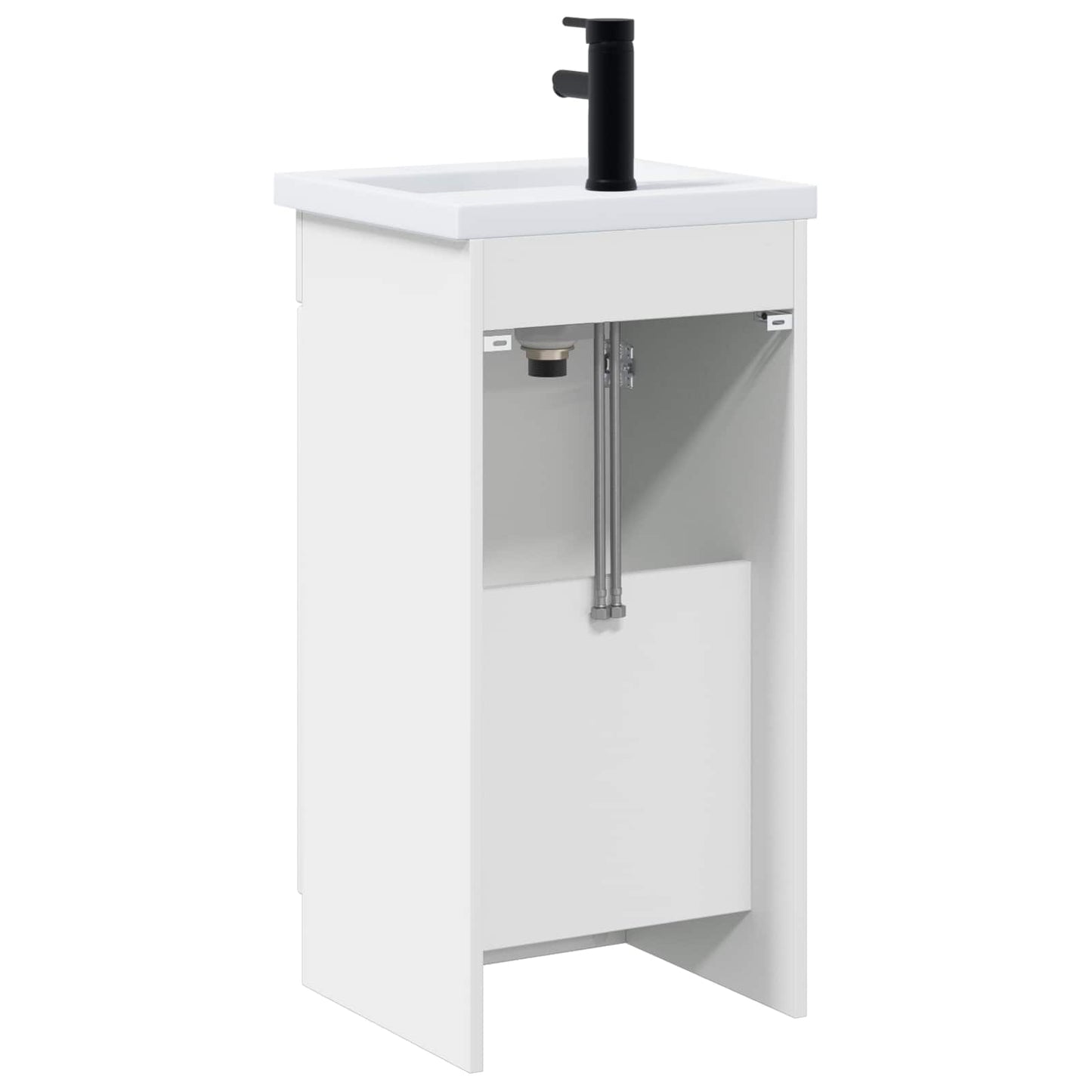 vidaXL Καθρέφτης μπάνιου με νιπτήρα Λευκό 42 x 40 x 84,5 εκ