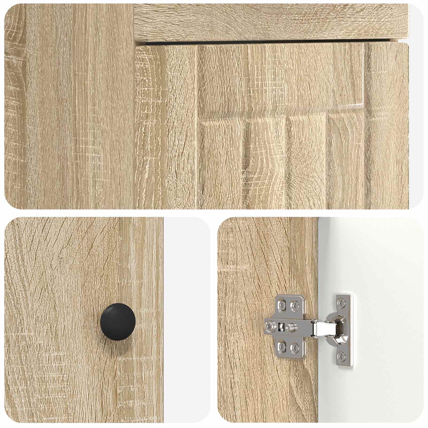 vidaXL Καθρέφτης μπάνιου με νιπτήρα Sonoma Δρυς 42 x 40 x 84,5 εκ