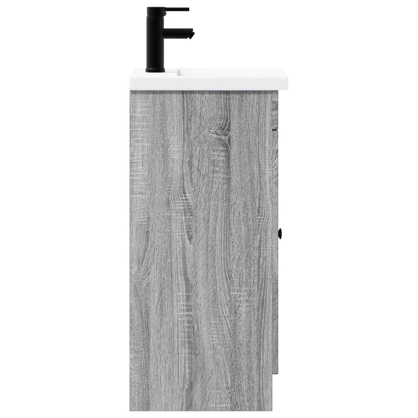 vidaXL Καθρέφτης μπάνιου με νιπτήρα Γκρι Sonoma 42 x 40 x 84,5 εκ