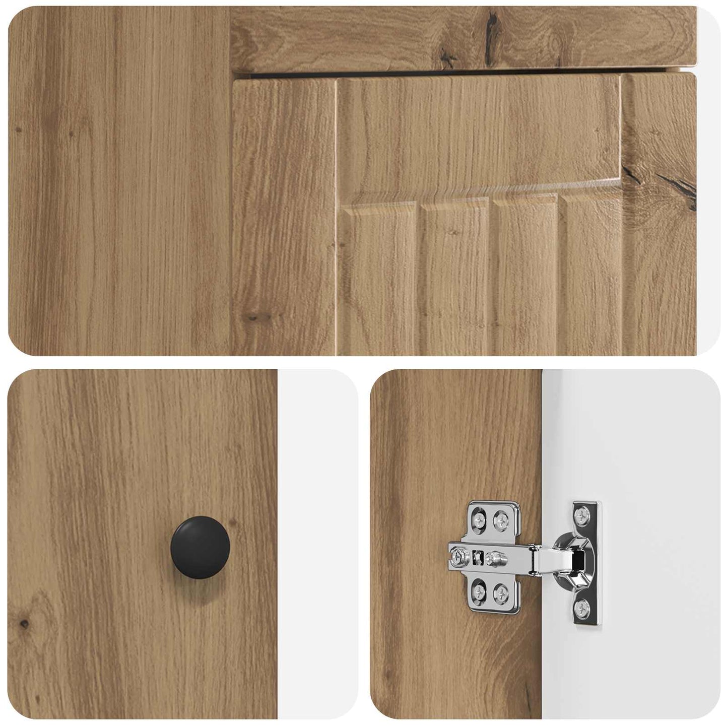 vidaXL Καθρέφτης μπάνιου με νιπτήρα Artisan Δρυς 42 x 40 x 84,5 εκ