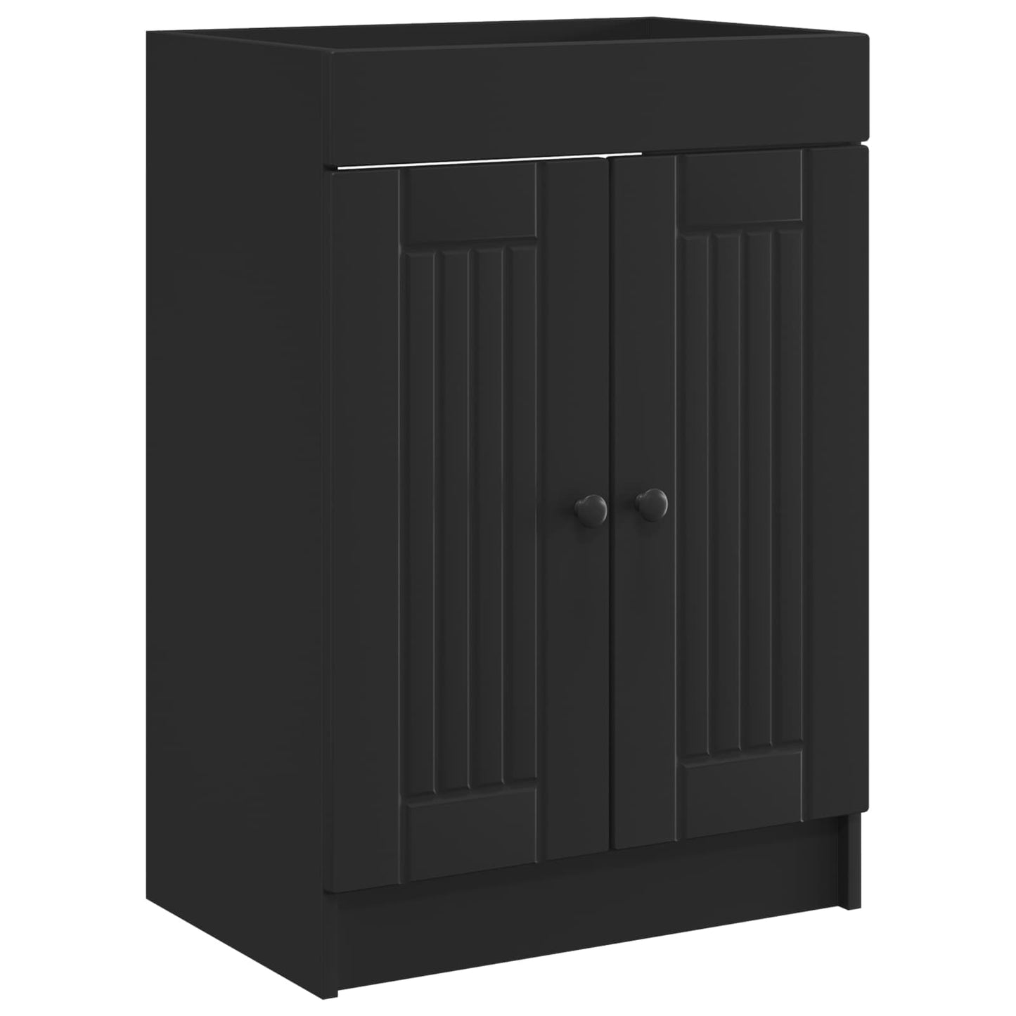 vidaXL Ντουλάπι κάτω από τον νιπτήρα Μαύρο 56 x 37,5 x 81 εκ