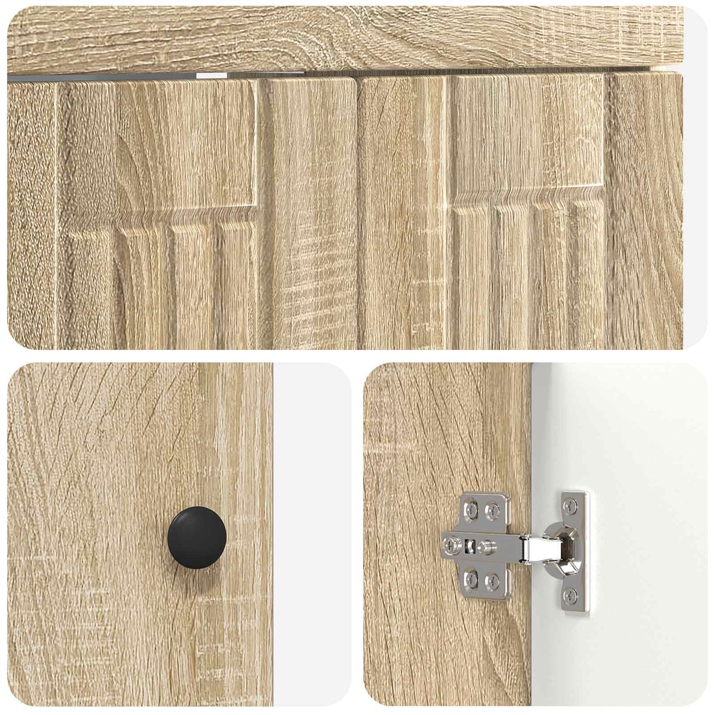 vidaXL Ντουλάπι κάτω από τον νιπτήρα Sonoma Δρυς 56 x 37,5 x 81 εκ