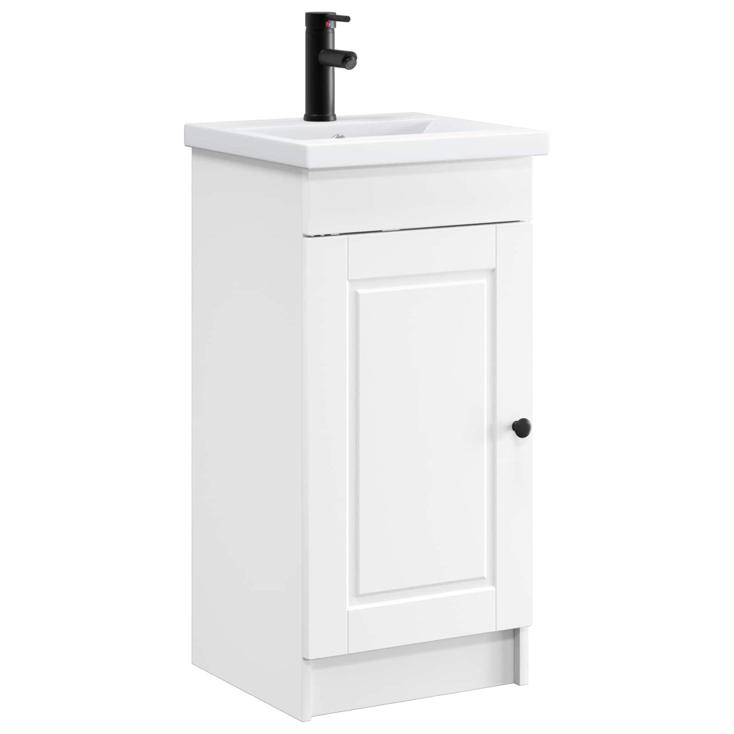 vidaXL Καθρέφτης μπάνιου με νιπτήρα Λευκό 42 x 40 x 84,5 εκ