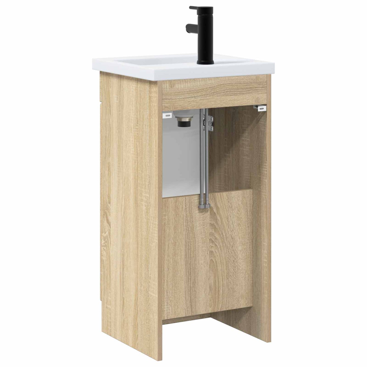 vidaXL Καθρέφτης μπάνιου με νιπτήρα Sonoma Δρυς 42 x 40 x 84,5 εκ