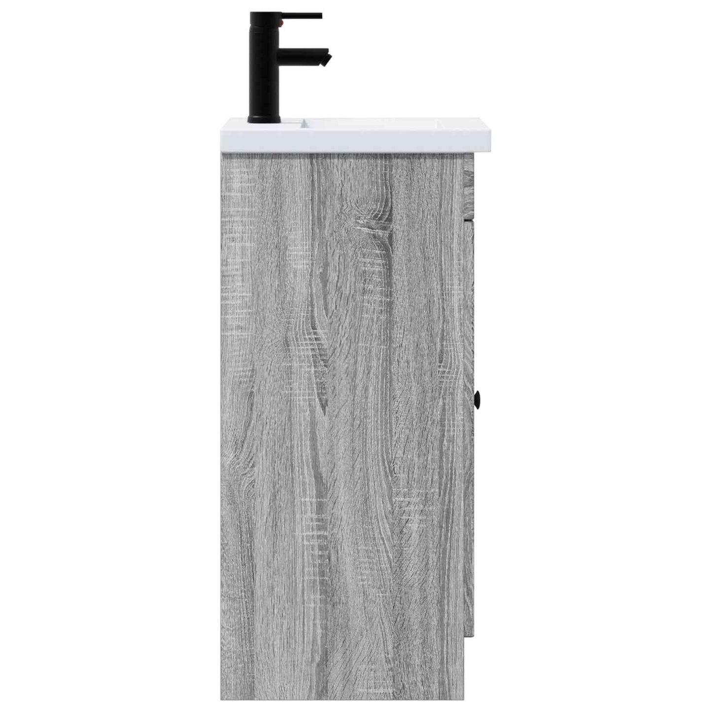 vidaXL Καθρέφτης μπάνιου με νιπτήρα Γκρι Sonoma 42 x 40 x 84,5 εκ