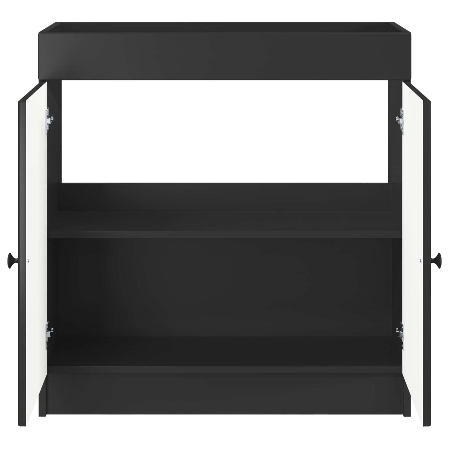 vidaXL Ντουλάπι κάτω από τον νιπτήρα Μαύρο 56 x 37,5 x 81 εκ