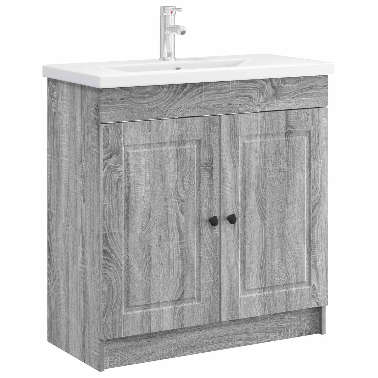 vidaXL Ντουλάπι κάτω από τον νιπτήρα Γκρι Sonoma 56 x 37,5 x 81 εκ