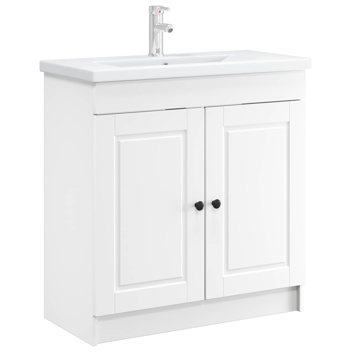 vidaXL Ντουλάπι κάτω από τον νιπτήρα Λευκό 78,5 x 37,5 x 81 εκ