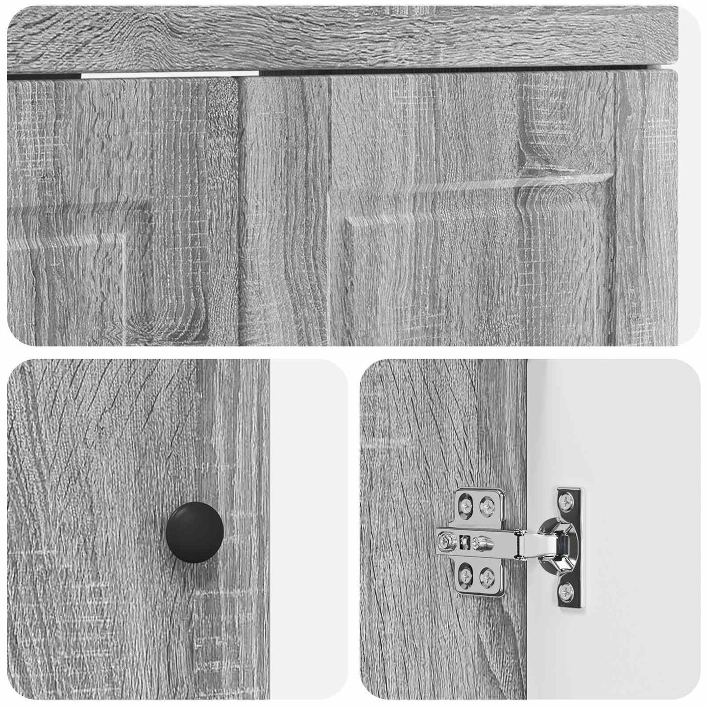 vidaXL Ντουλάπι κάτω από τον νιπτήρα Γκρι Sonoma 78,5 x 37,5 x 81 εκ