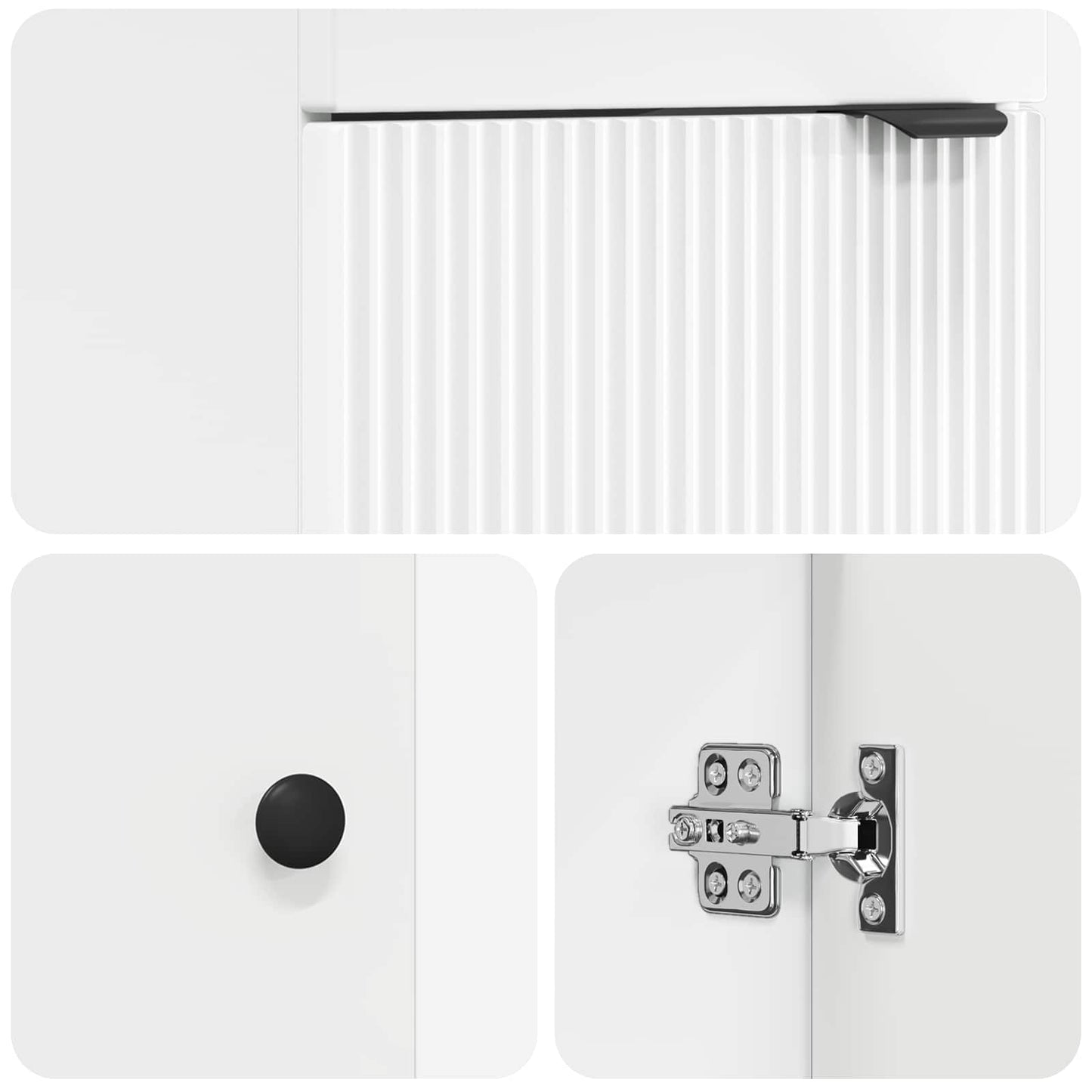vidaXL Καθρέφτης μπάνιου με νιπτήρα Λευκό 42 x 40 x 84,5 εκ