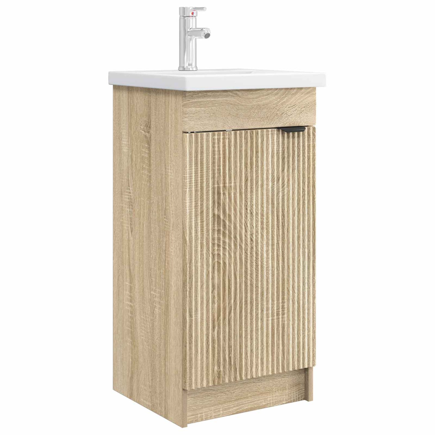 vidaXL Καθρέφτης μπάνιου με νιπτήρα Sonoma Δρυς 42 x 40 x 84,5 εκ