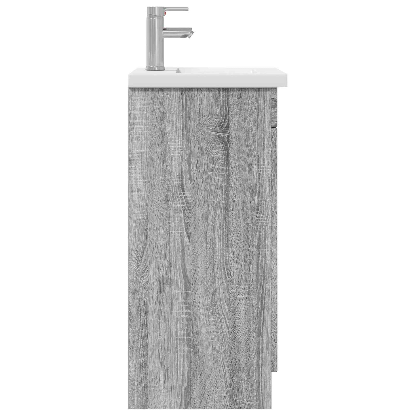 vidaXL Καθρέφτης μπάνιου με νιπτήρα Γκρι Sonoma 42 x 40 x 84,5 εκ