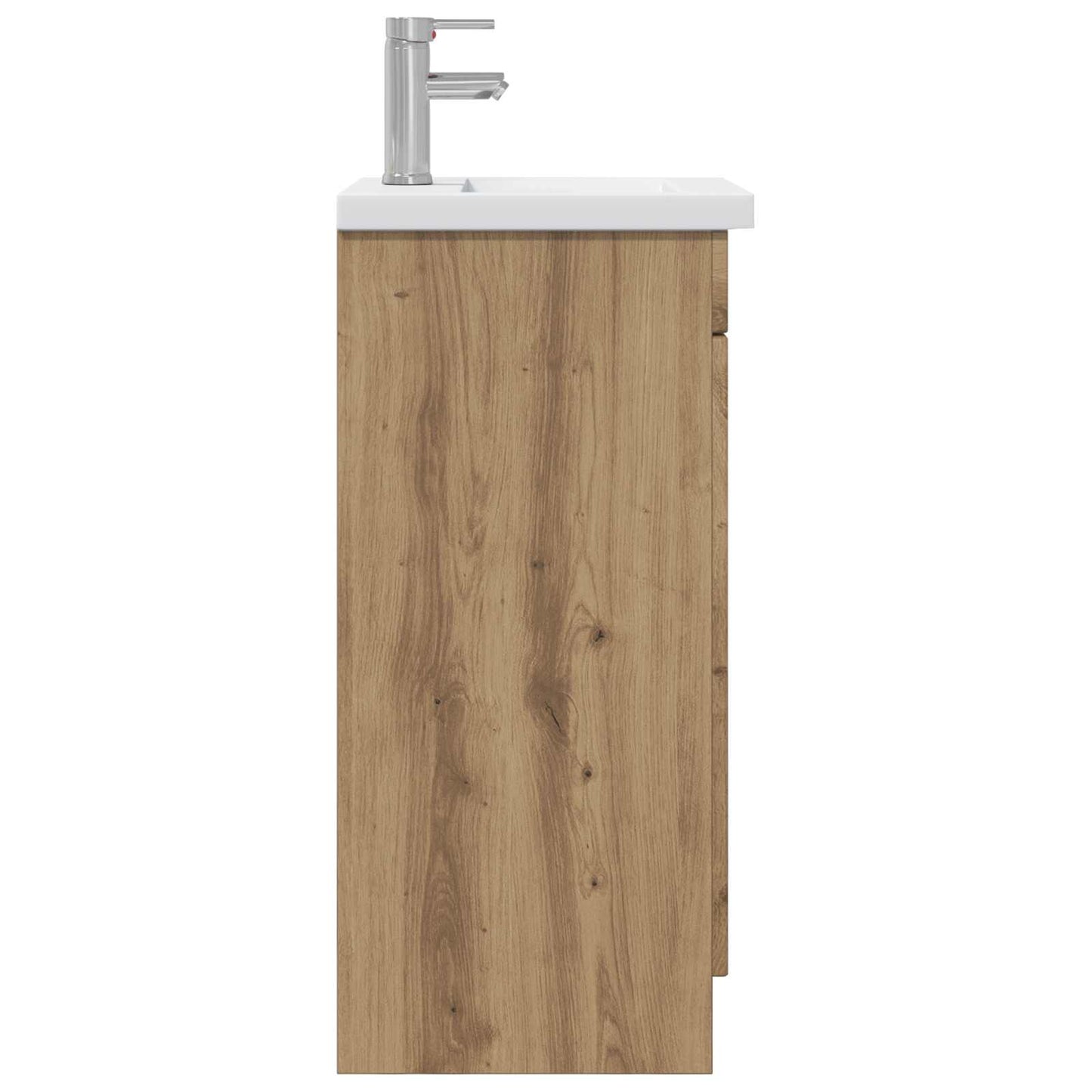vidaXL Καθρέφτης μπάνιου με νιπτήρα Artisan Δρυς 42 x 40 x 84,5 εκ