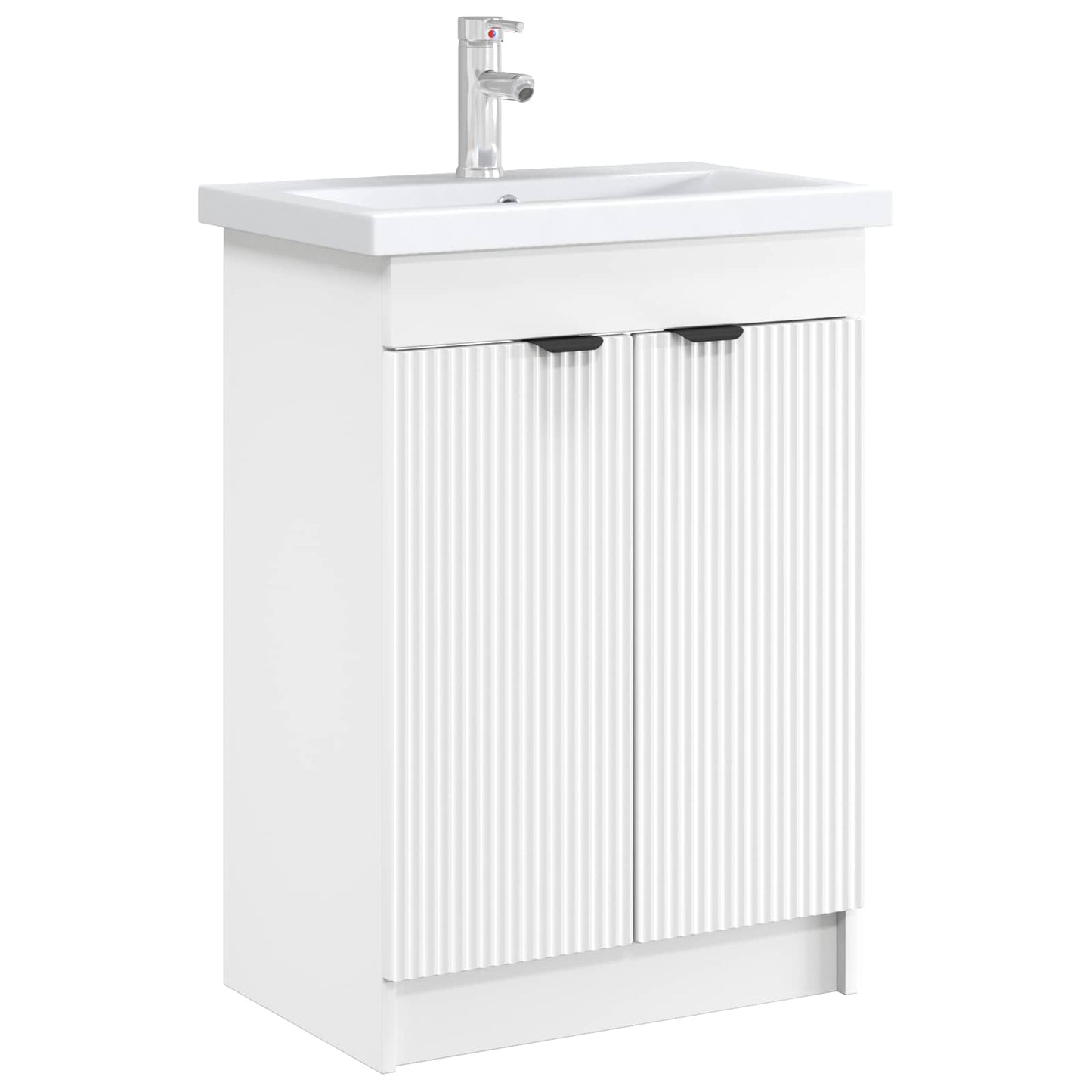 vidaXL Ντουλάπι κάτω από τον νιπτήρα Λευκό 56 x 37,5 x 81 εκ