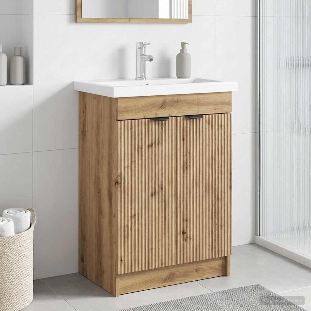 vidaXL Ντουλάπι κάτω από τον νιπτήρα Artisan Δρυς 78,5 x 37,5 x 81 εκ