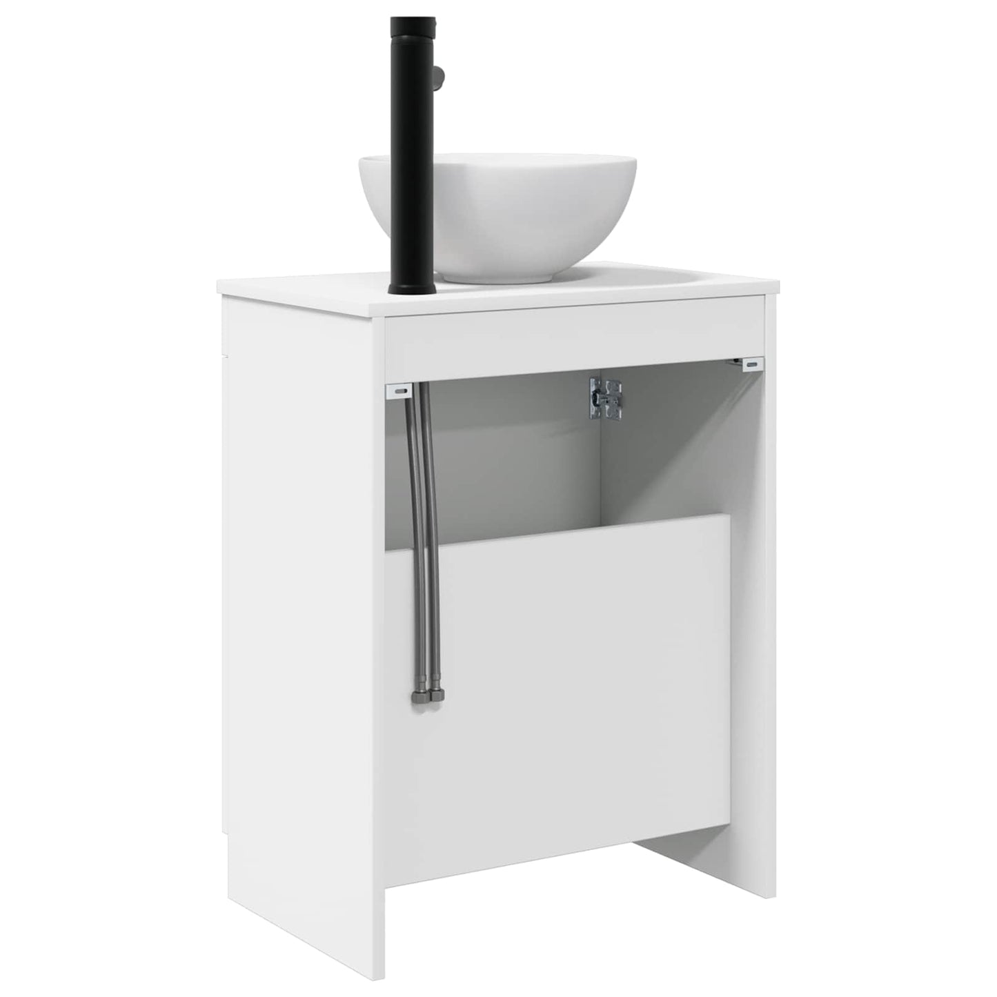 vidaXL Καθρέφτης μπάνιου με νιπτήρα Λευκό 54 x 35 x 83 εκ