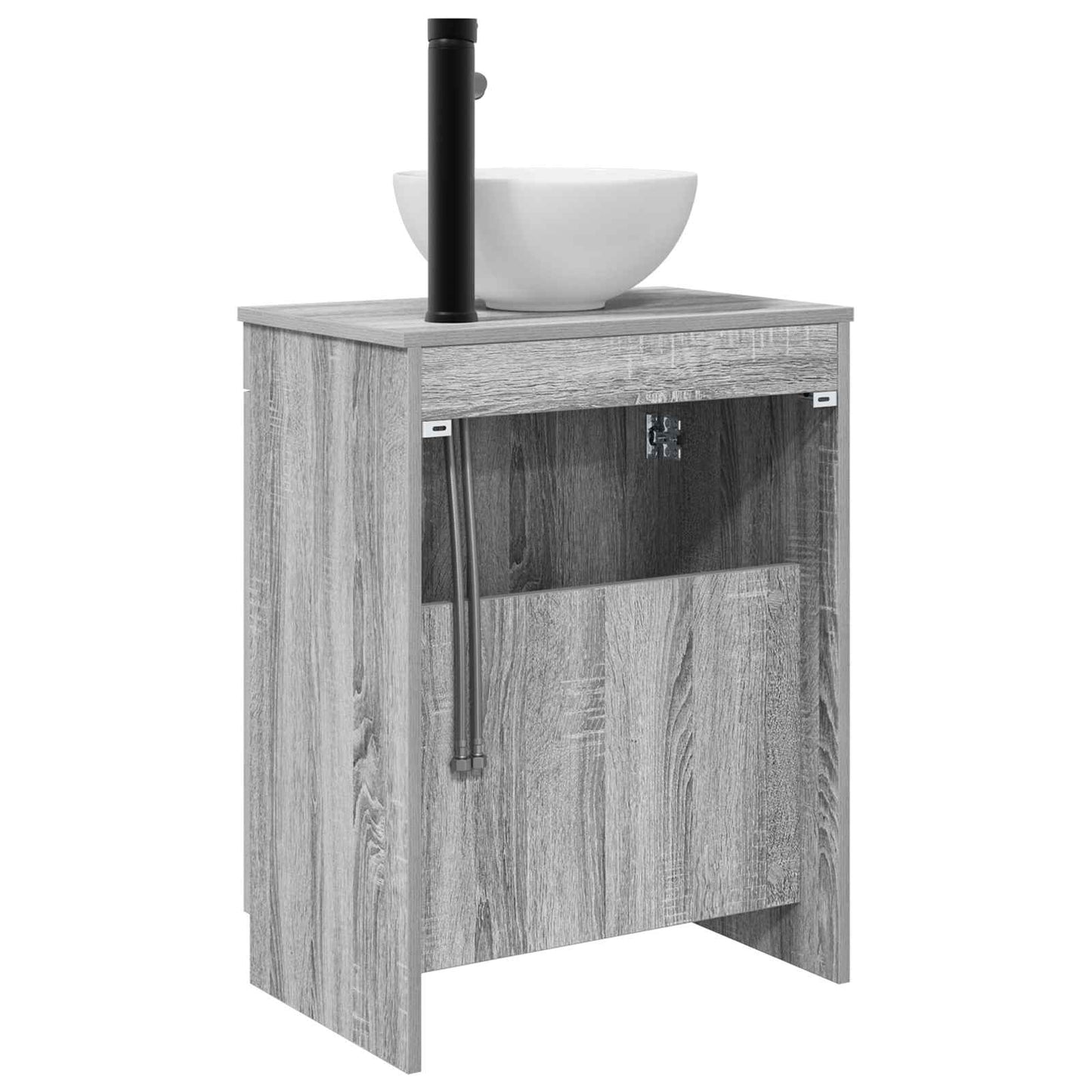 vidaXL Καθρέφτης μπάνιου με νιπτήρα Γκρι Sonoma 54 x 35 x 83 εκ