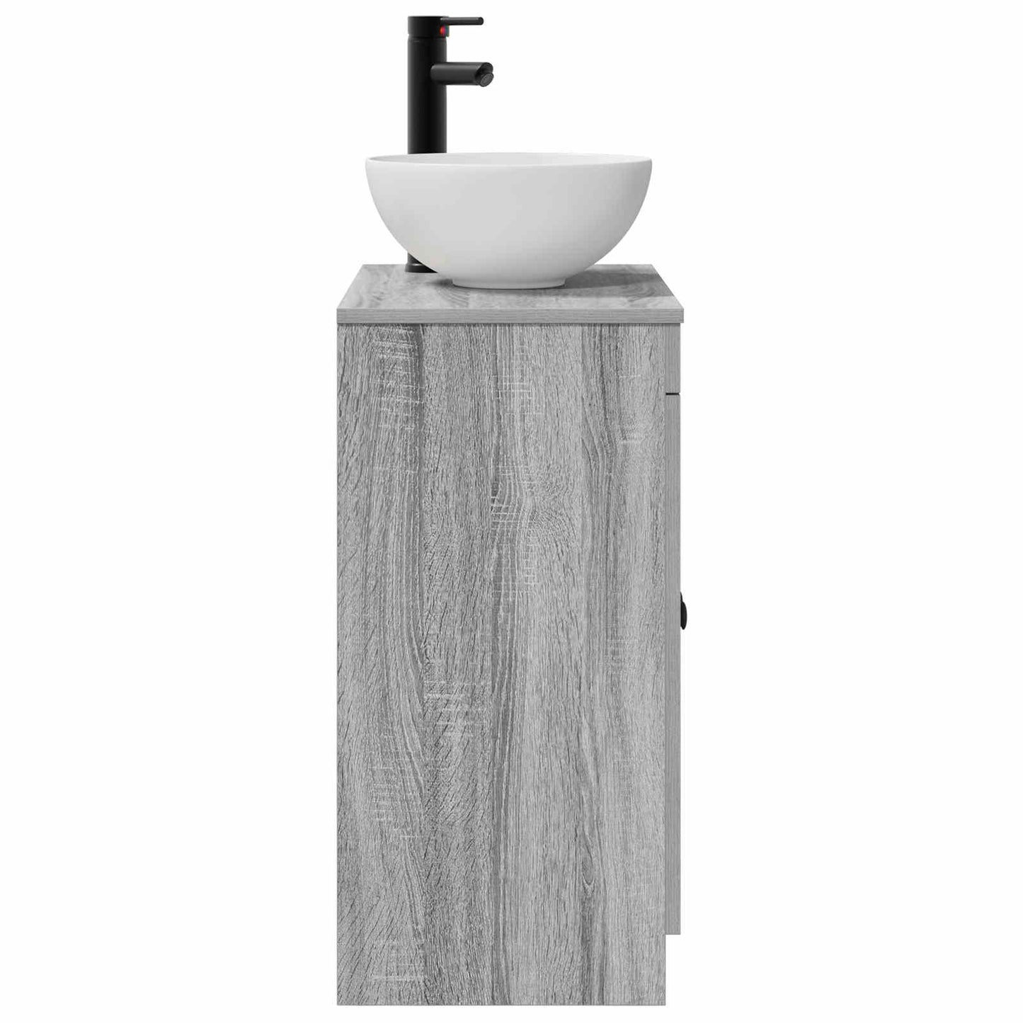 vidaXL Καθρέφτης μπάνιου με νιπτήρα Γκρι Sonoma 54 x 35 x 83 εκ