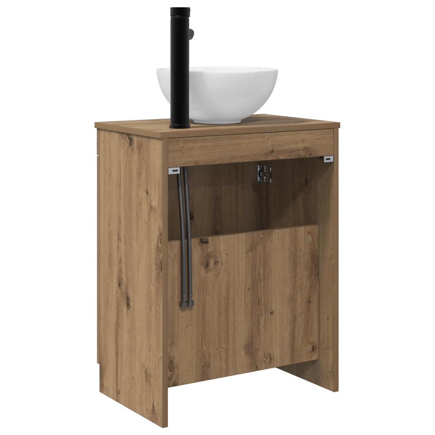 vidaXL Καθρέφτης μπάνιου με νιπτήρα Artisan Δρυς 54 x 35 x 83 εκ
