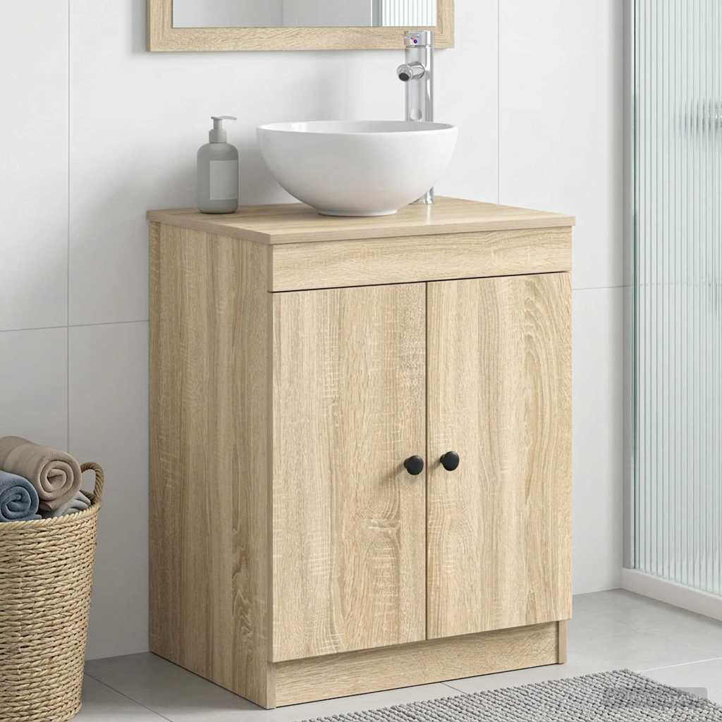 vidaXL Ντουλάπι Μπάνιου Sonoma Δρυς 54 x 41 x 70 εκ Επεξεργασμένο Ξύλο