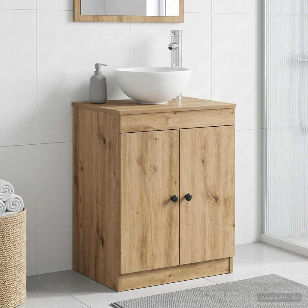 vidaXL Ντουλάπι Μπάνιου Artisan Δρυς 54 x 41 x 70 εκ