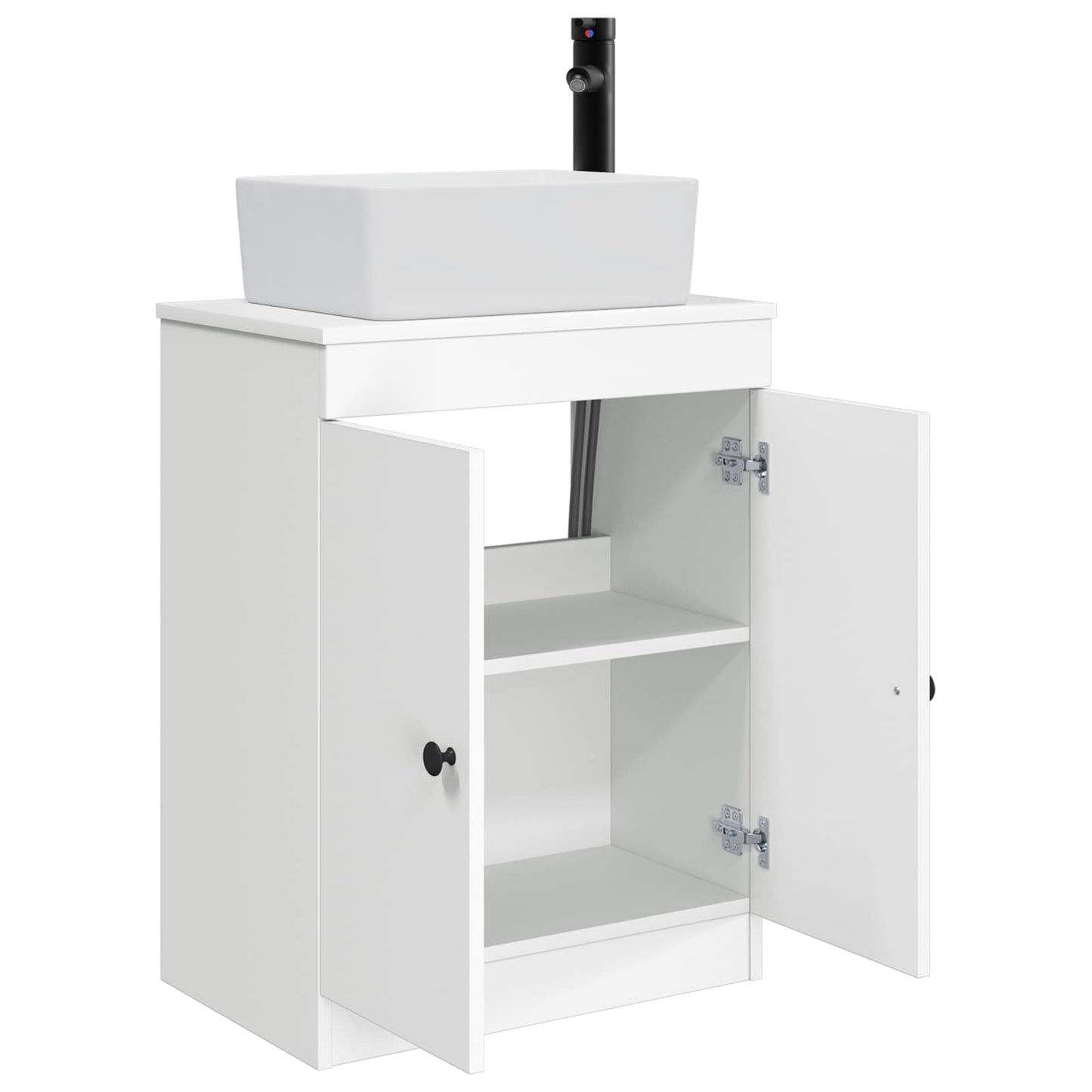 vidaXL Καθρέφτης μπάνιου με νιπτήρα Λευκό 54 x 35 x 83 εκ
